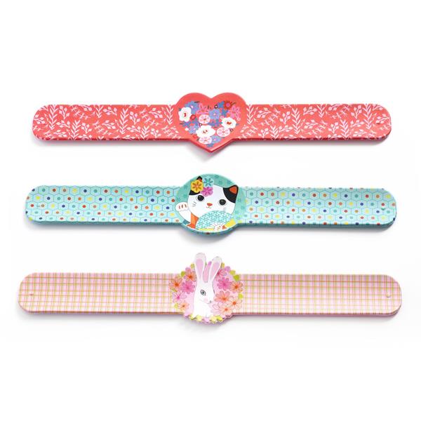 Image Slap Bracelets / Heart, Cat, Rabbit #CO 15#