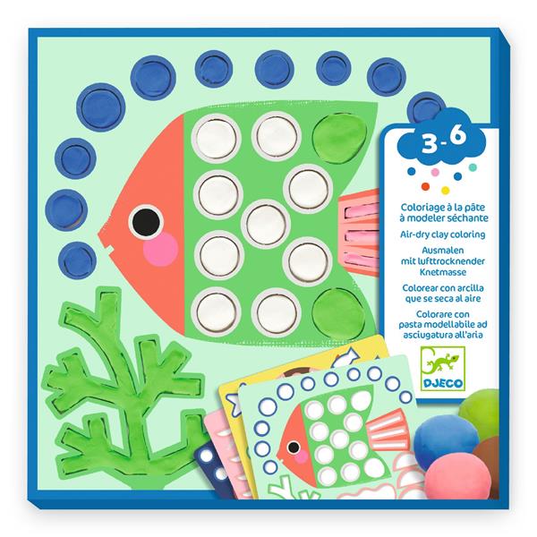 Image Coloring / Air-dry clay  / Cheeky Underwater