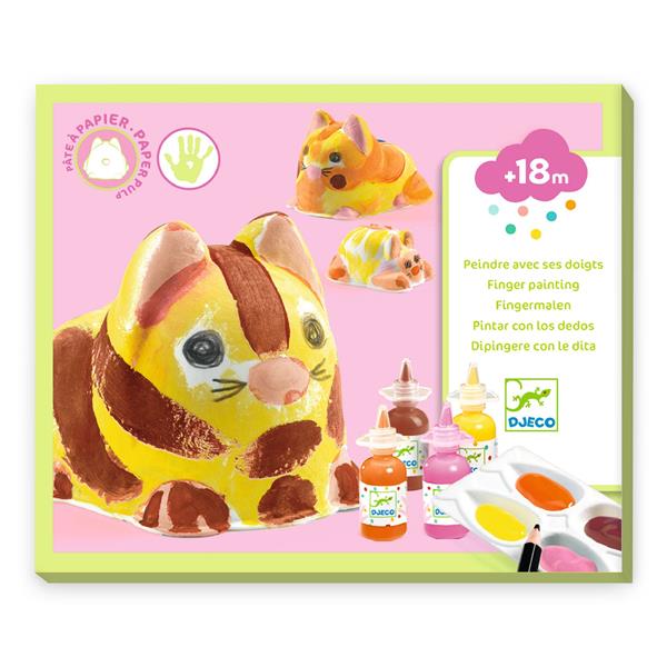 Image Finger Painting / Trio of Cats