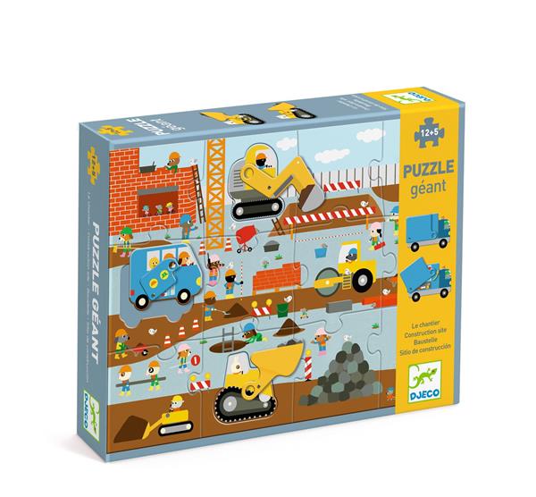 Image Giant puzzle / Construction site - 12pcs + 5pcs