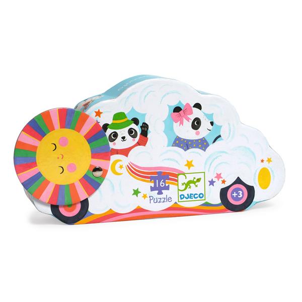 Image Silhouette Puzzle / Cloud car - 16 pcs