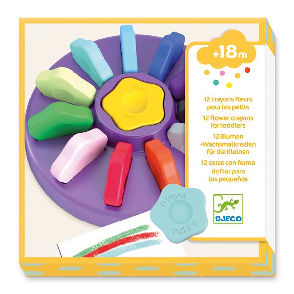 Image 12 crayons fleurs pour les petits