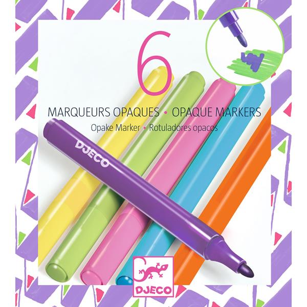 Image 6 marqueurs opaques / Années 80