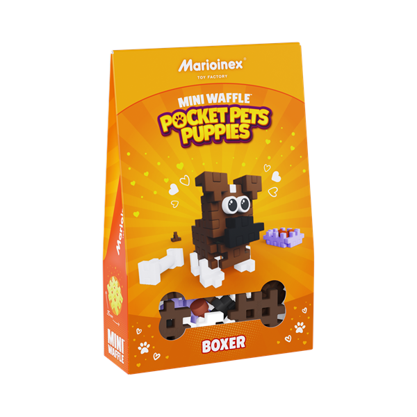 Image Mini Waffle - Chiots de poche : Boxer 50 pcs (fr-en)