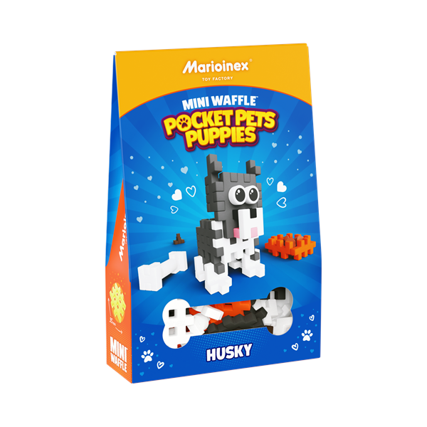 Image Mini Waffle - Chiots de poche : Husky 44 pcs (fr-en)