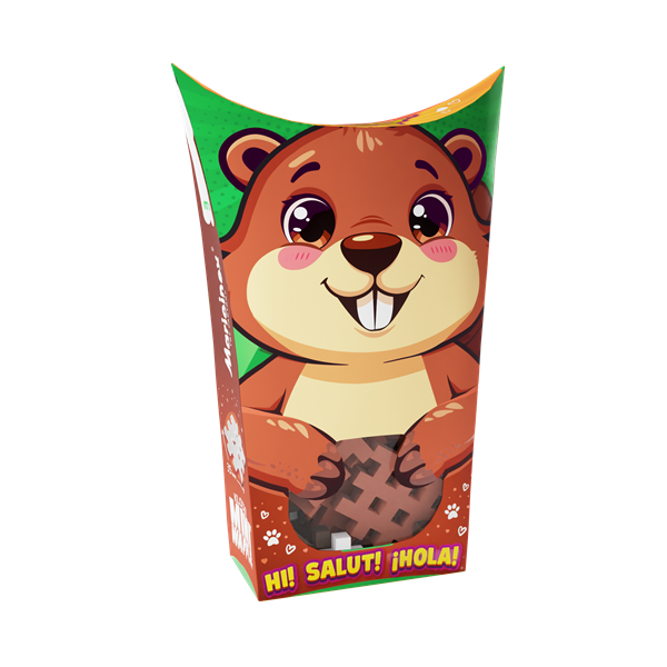 Image Mini Waffle - Animaux de poche : Castor 25 pcs (fr-en)