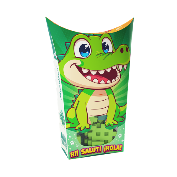 Image Mini Waffle - Animaux de poche : Crocodile 34 pcs (fr-en)