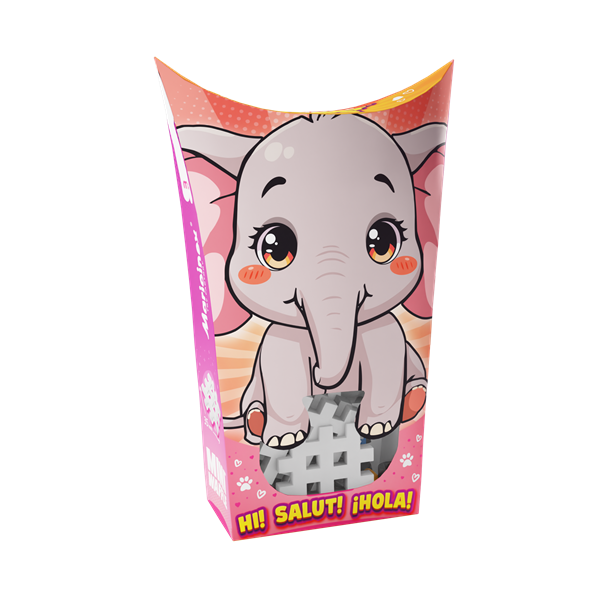 Image Mini Waffle - Animaux de poche : Éléphant 25 pcs (fr-en)